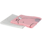 قماط باللون الأبيض والوردي (قطعتان), 2, hi-res